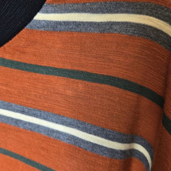 GUESS 1990s Vintage Y2K Crewneck Long Sleeve T-Shirt Striped, Size M - Picture 5 of 5